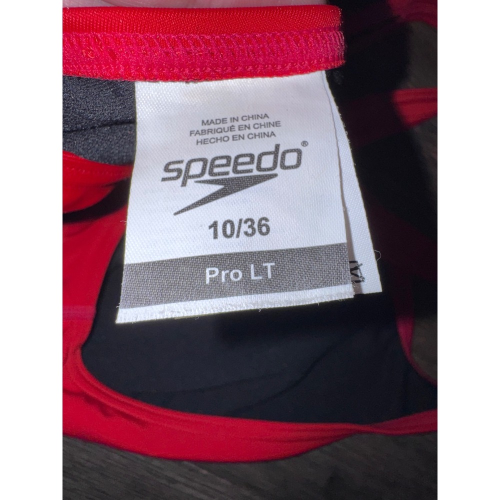 Speedo Red Women's One-Piece Swimsuit - Picture 4 of 4